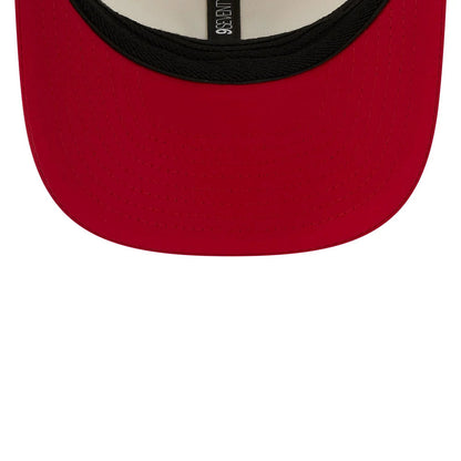 Pictured is this NFL Training 2026 San Francisco 49ers 9SEVENTY Stretch Snap cap in white. 7
