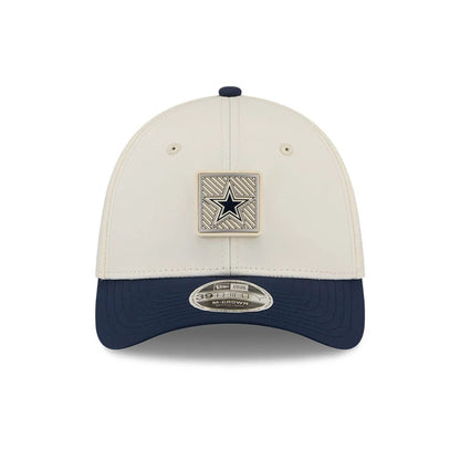 Pictured is this NFL Training 2026 Dallas Cowboys 39THIRTY M-Crown Stretch Fit cap in white. 2