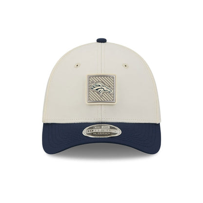 Pictured is this NFL Training 2026 Denver Broncos 39THIRTY M-Crown Stretch Fit cap in white. 2