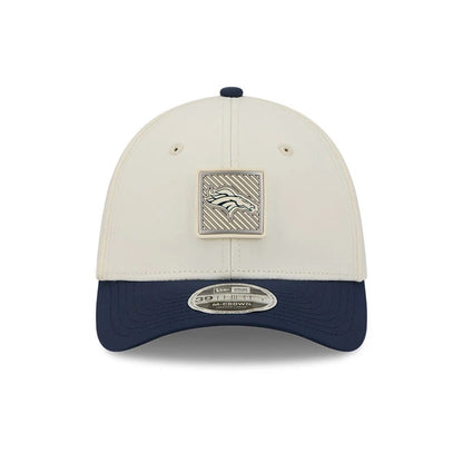 Pictured is this NFL Training 2026 Denver Broncos 39THIRTY M-Crown Stretch Fit cap in white. 2