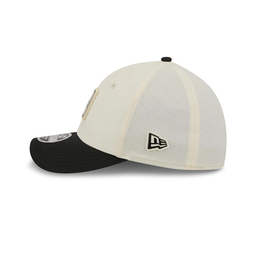 Pictured is this NFL Training 2026 Baltimore Ravens 39THIRTY M-Crown Stretch Fit cap in white. 5