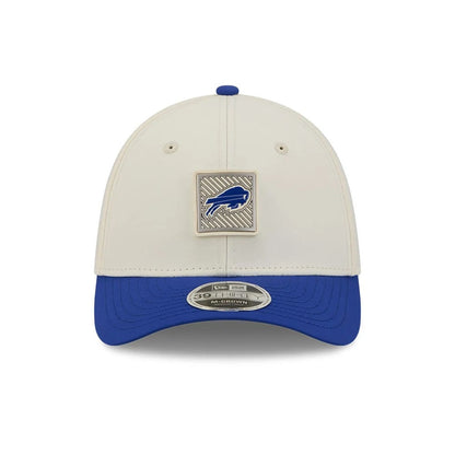 Pictured is this NFL Training 2026 Buffalo Bills 39THIRTY M-Crown Stretch Fit cap in white. 2
