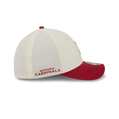 Pictured is this NFL Training 2026 Arizona Cardinals 39THIRTY M-Crown Stretch Fit cap in white. 4