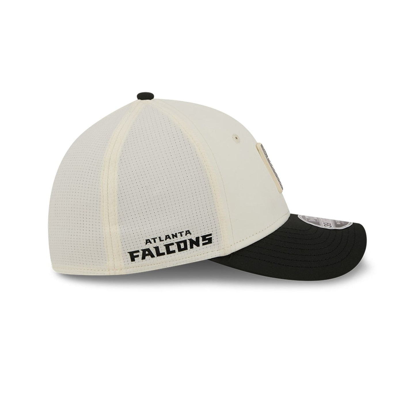 Pictured is this NFL Training 2026 Atlanta Falcons 39THIRTY M-Crown Stretch Fit cap in white. 5