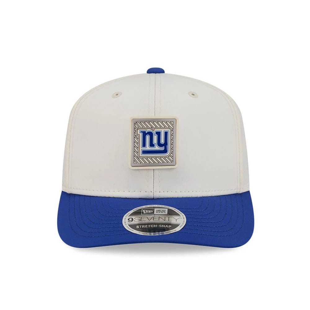 Pictured is this NFL Training 2026 New York Giants 9SEVENTY Stretch Snap cap in white. 2