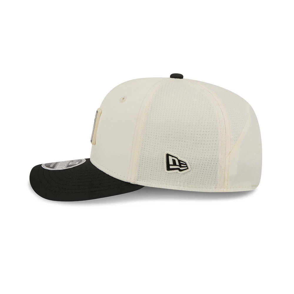 Pictured is this NFL Training 2026 Las Vegas Raiders 9SEVENTY Stretch Snap cap in white. 5
