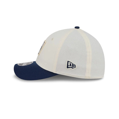 Pictured is this NFL Training 2026 Seattle Seahawks 39THIRTY M-Crown Stretch Fit cap in white. 5