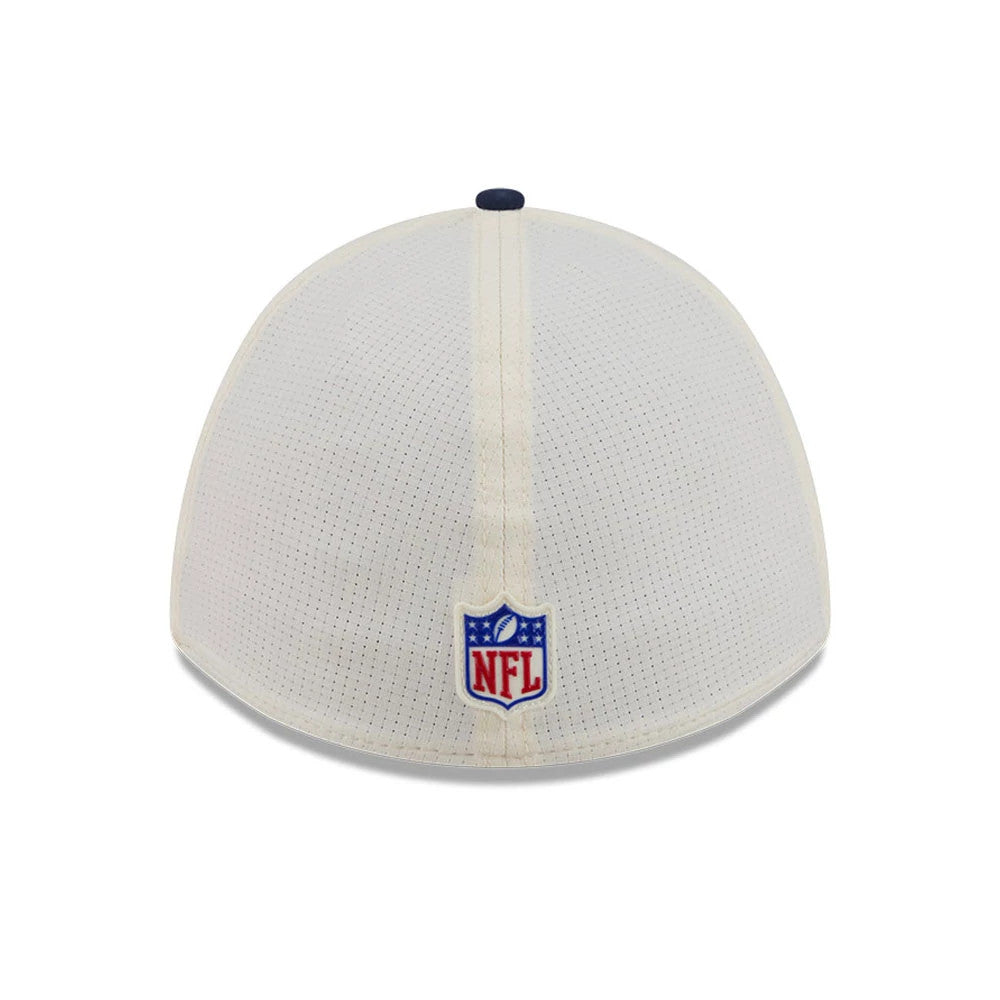 Pictured is this NFL Training 2026 Seattle Seahawks 39THIRTY M-Crown Stretch Fit cap in white. 6