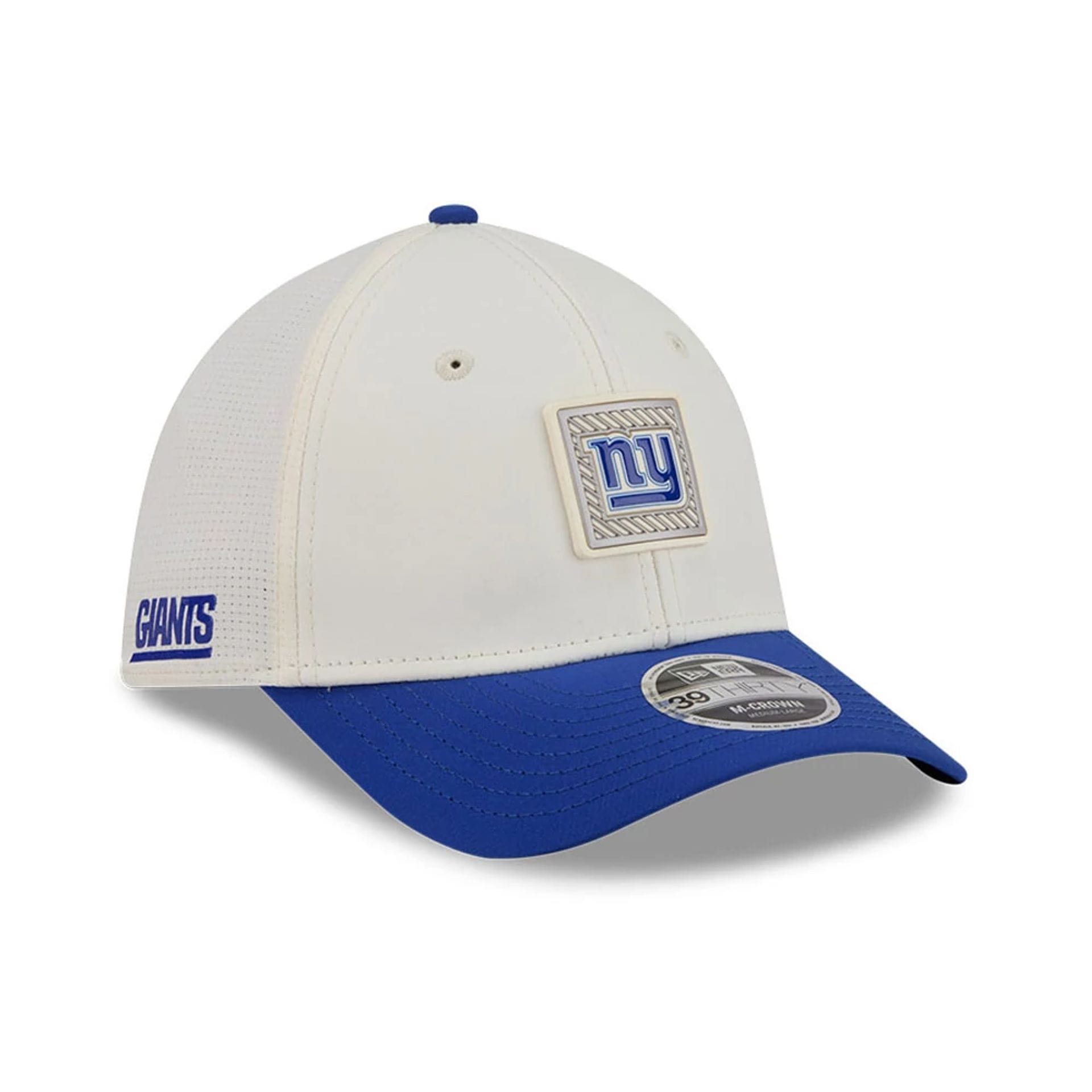 NFL Training 2026 Giants White 39THIRTY M-Crown Stretch Fit Cap