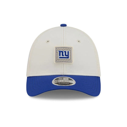 Pictured is this NFL Training 2026 New York Giants 39THIRTY M-Crown Stretch Fit cap in white. 2