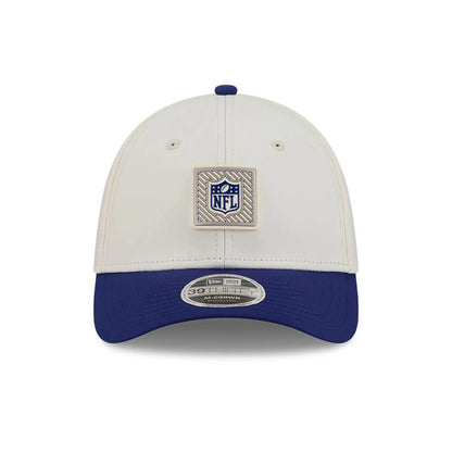 Pictured is this NFL Training 2026 NFL Official Logo 39THIRTY M-Crown Stretch Fit cap in white. 2