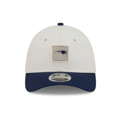 Pictured is this NFL Training 2026 New England Patriots 39THIRTY M-Crown Stretch Fit cap in white. 2