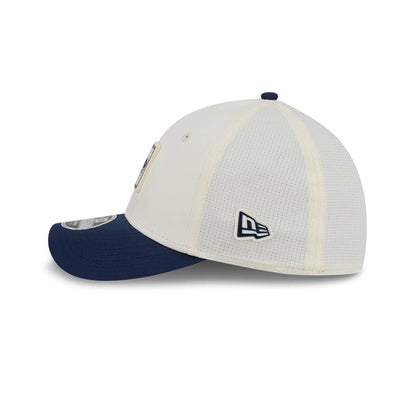 Pictured is this NFL Training 2026 New England Patriots 39THIRTY M-Crown Stretch Fit cap in white. 5