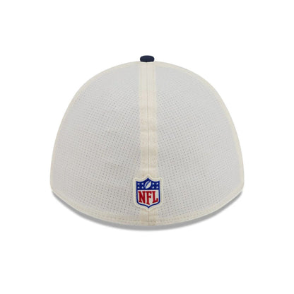 Pictured is this NFL Training 2026 New England Patriots 39THIRTY M-Crown Stretch Fit cap in white. 6