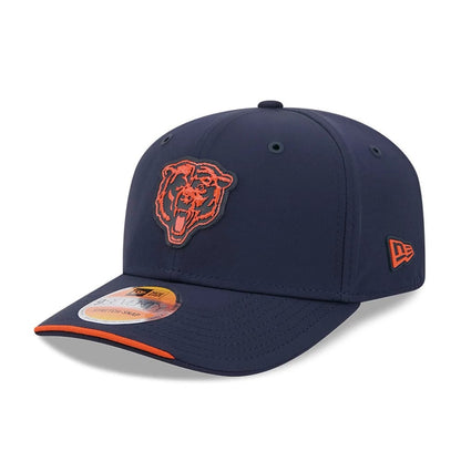 Pictured is this NFL Sideline 2026 Chicago Bears 9SEVENTY Stretch Snap cap in Navy. 1