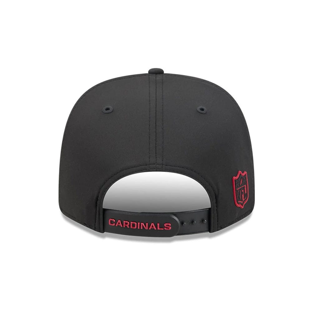 Pictured is this NFL Sideline 2026 Arizona Cardinals 9SEVENTY Stretch Snap cap in black. 4