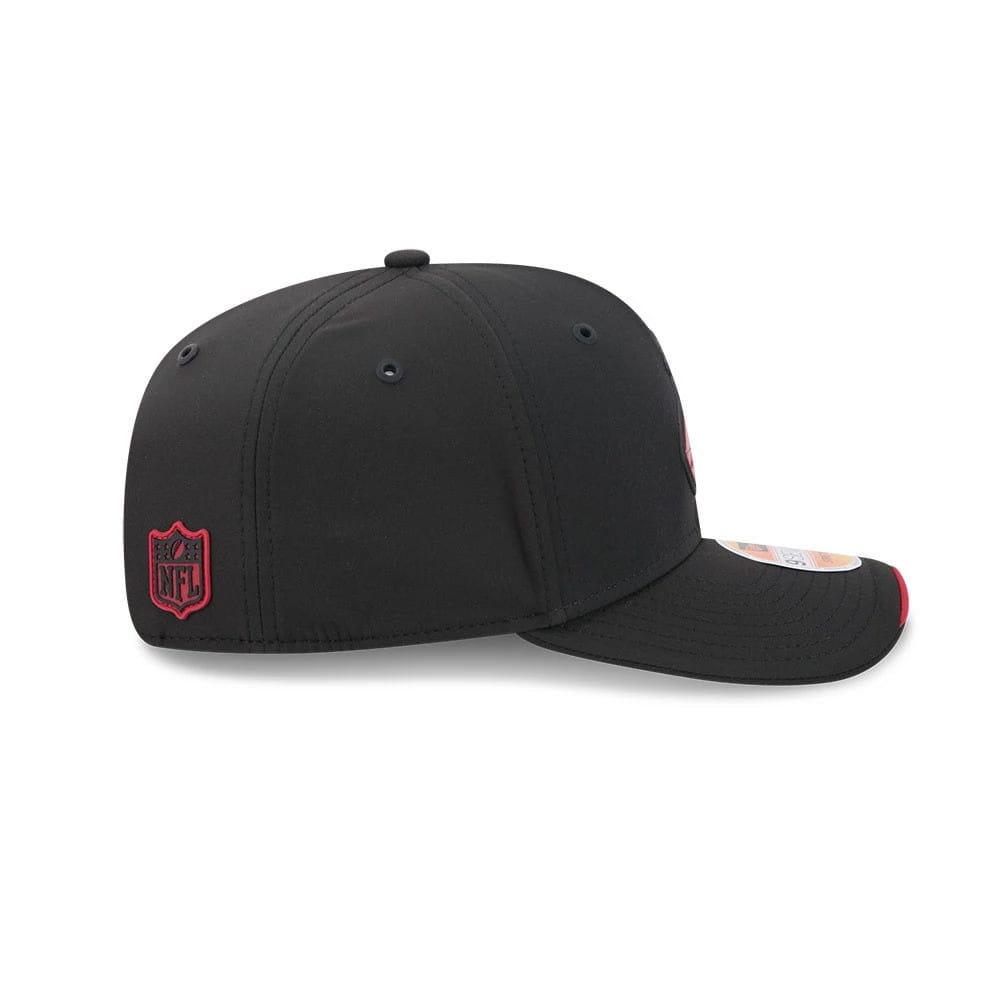 Pictured is this NFL Sideline 2026 Arizona Cardinals 9SEVENTY Stretch Snap cap in black. 6