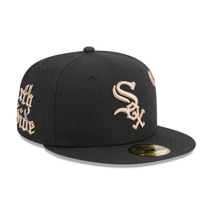 Pictured is this MLB Heritage Chicago White Sox 59FIFTY Fitted cap in black. 4