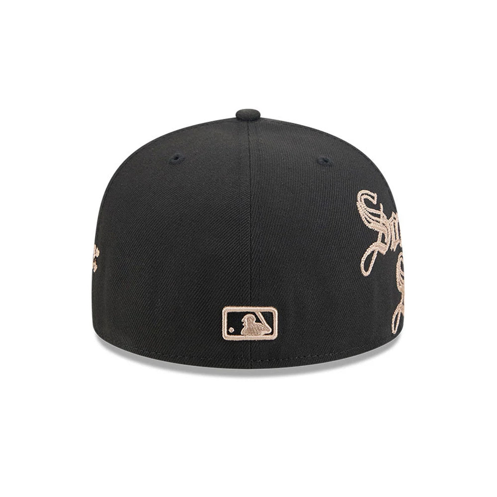 Pictured is this MLB Heritage Chicago White Sox 59FIFTY Fitted cap in black. 7