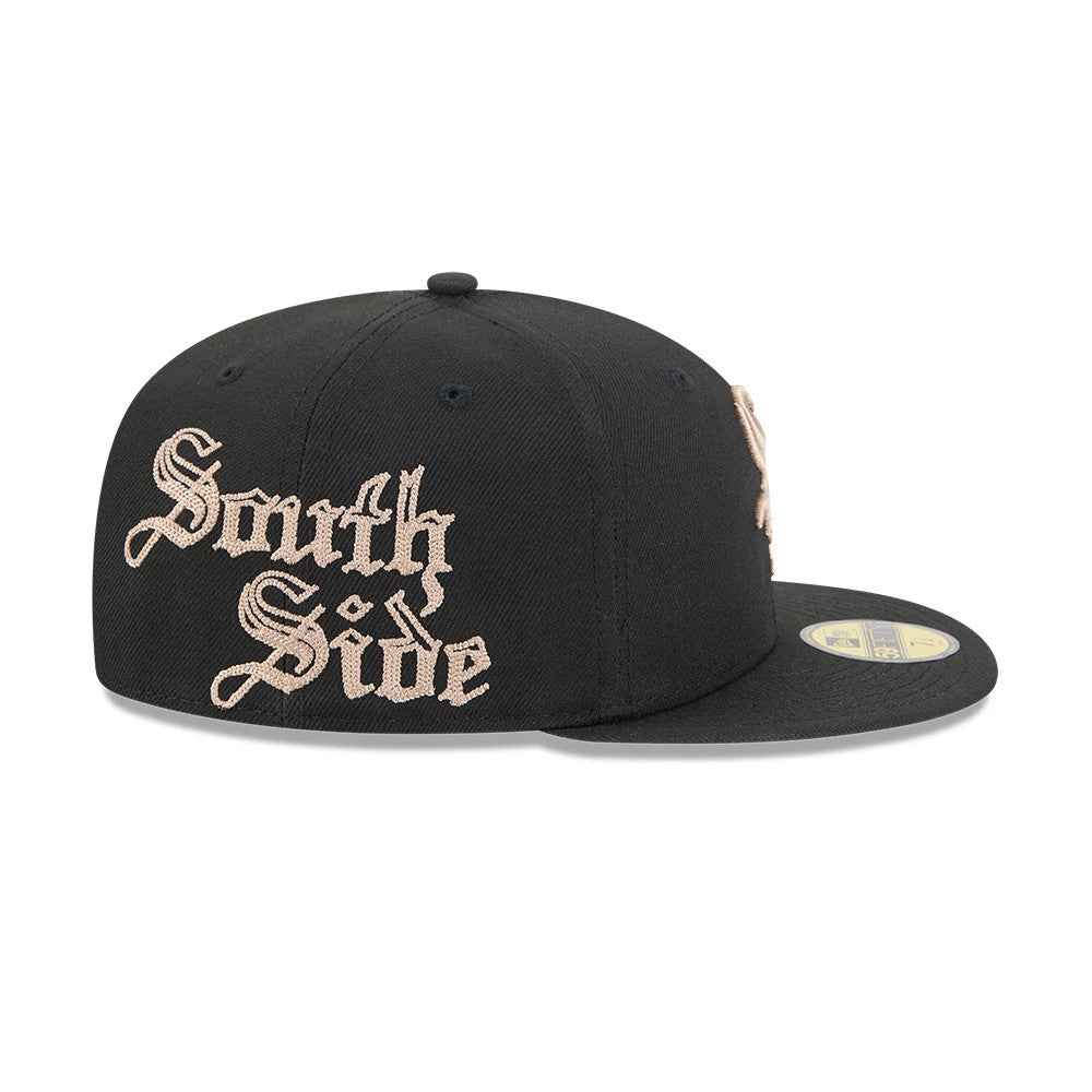 Pictured is this MLB Heritage Chicago White Sox 59FIFTY Fitted cap in black. 6