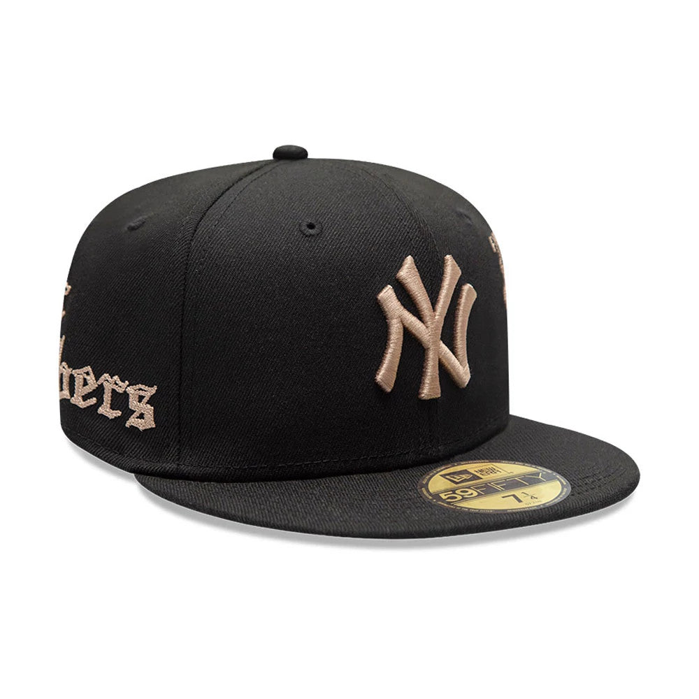 Pictured is this MLB Heritage New York Yankees 59FIFTY Fitted cap in black. 3