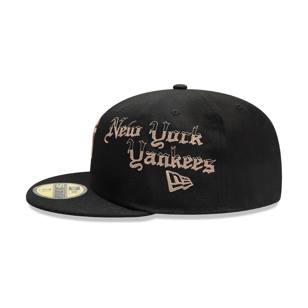 Pictured is this MLB Heritage New York Yankees 59FIFTY Fitted cap in black. 4