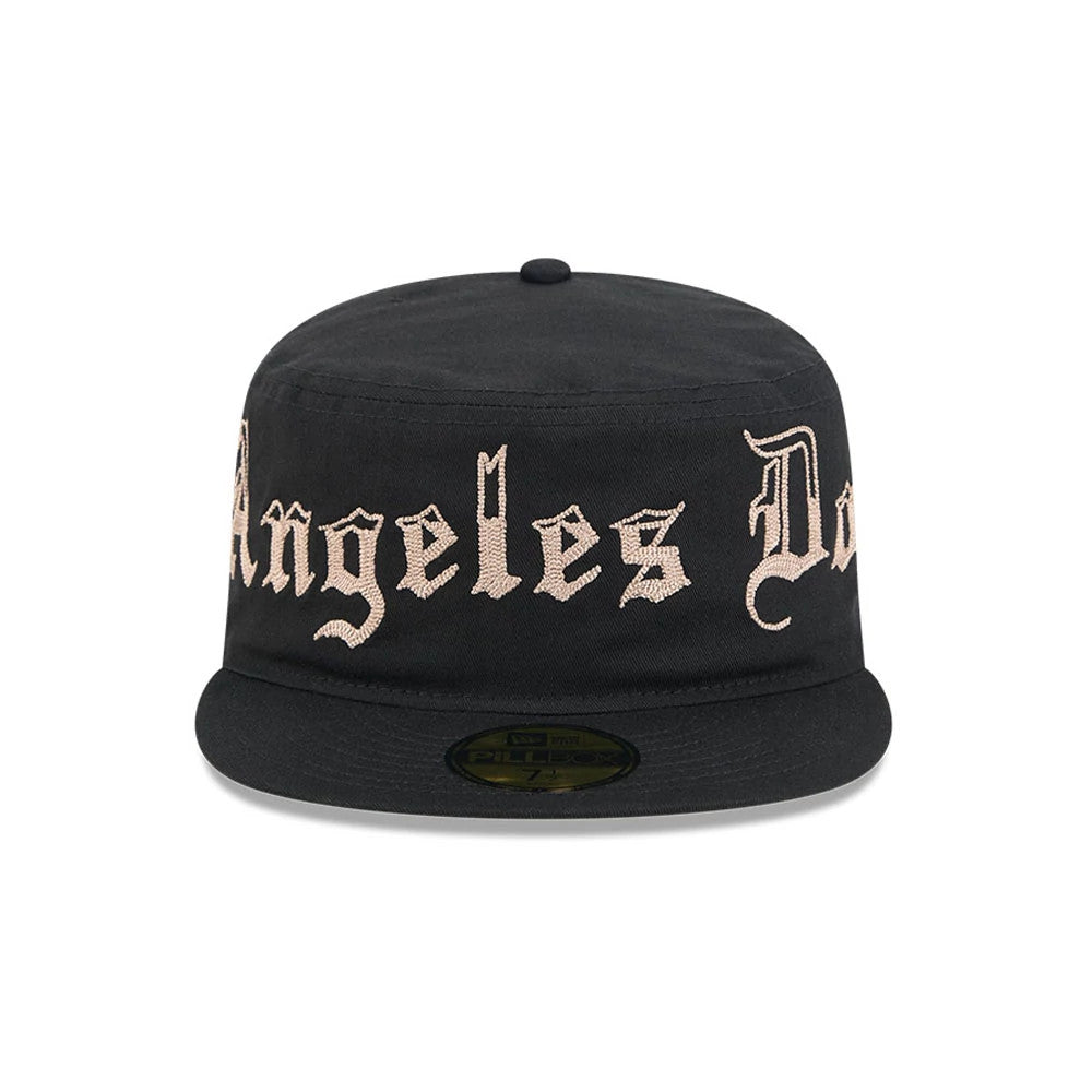 Pictured is this MLB Heritage LA Dodgers Pillbox cap in black. 3