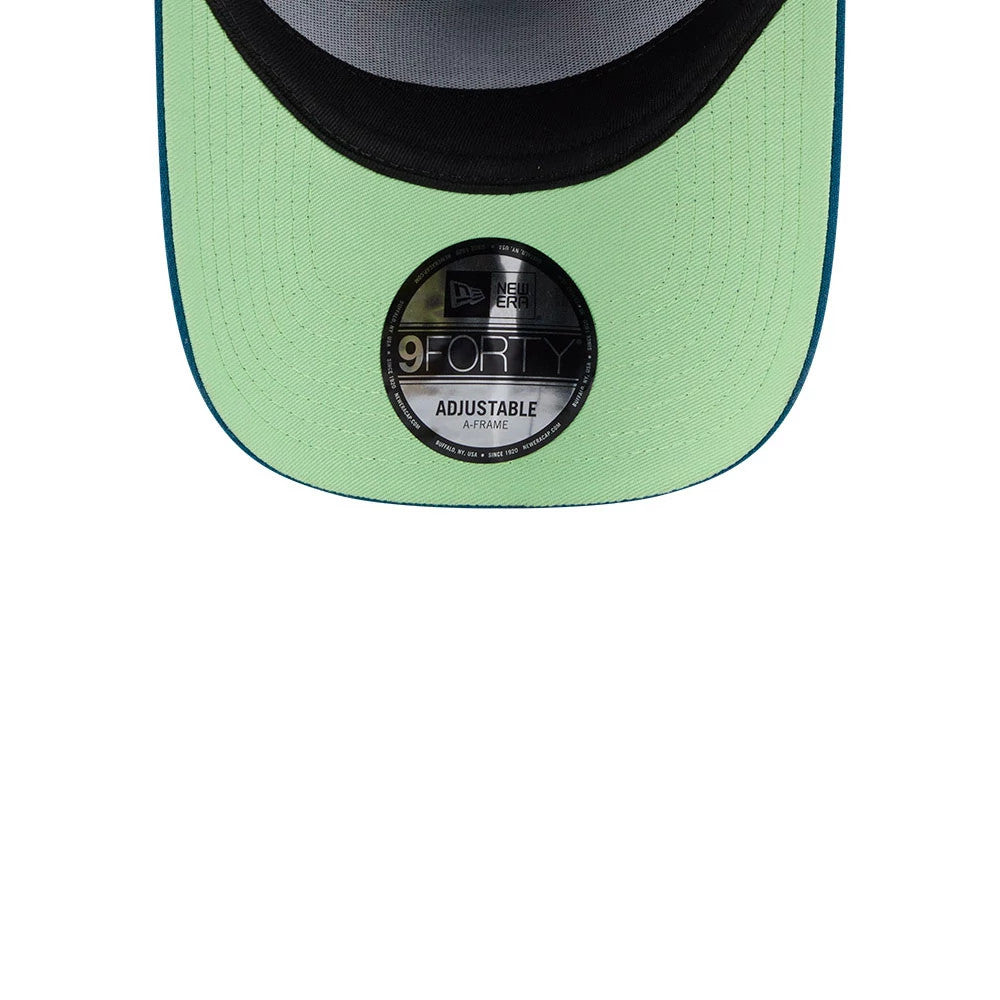 Pictured is this MLB Day Of The Dead LA Dodgers 9FORTY A-Frame cap in blue. 2