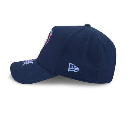 Pictured is this MLB Day Of The Dead New York Yankees 9FORTY A-Frame cap in dark blue. 7