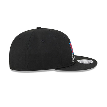 Pictured is this FOG x NBA Logo Retro Crown 9FIFTY Snapback Adjustable cap in black. 7