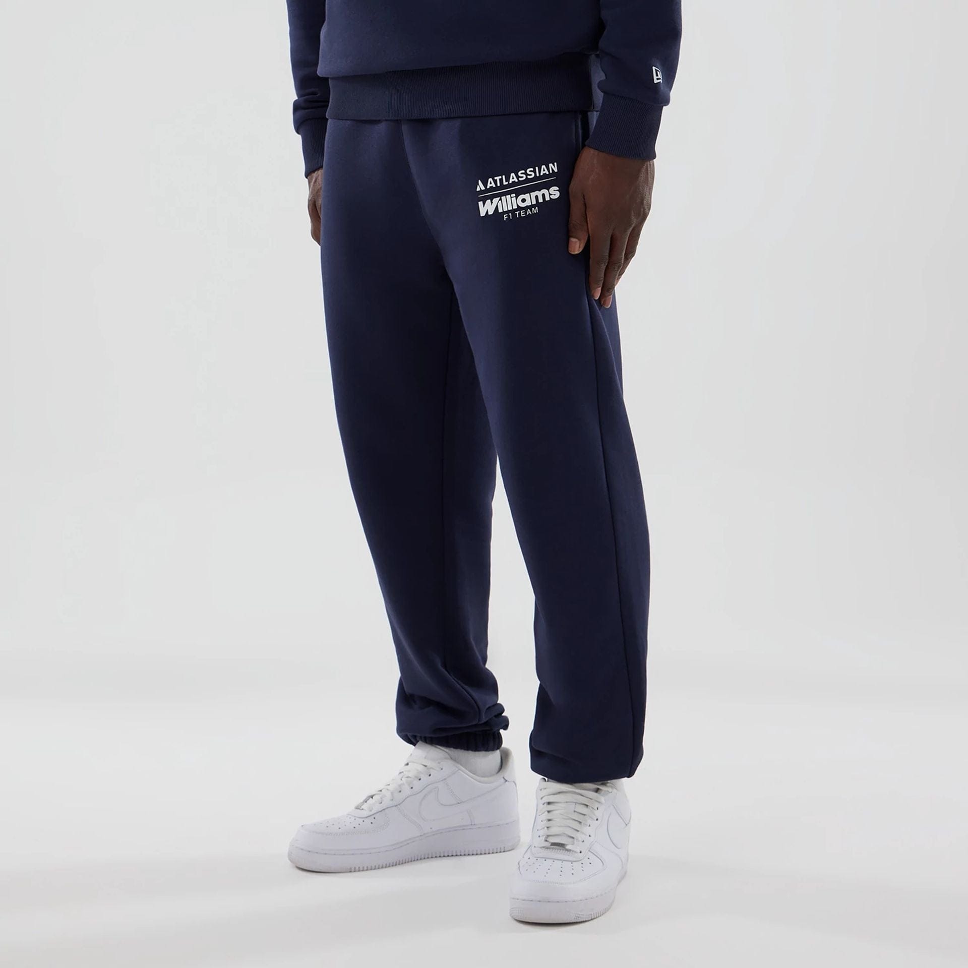 The model is wearing these Atlassian Williams F1 Team Joggers in navy. 5