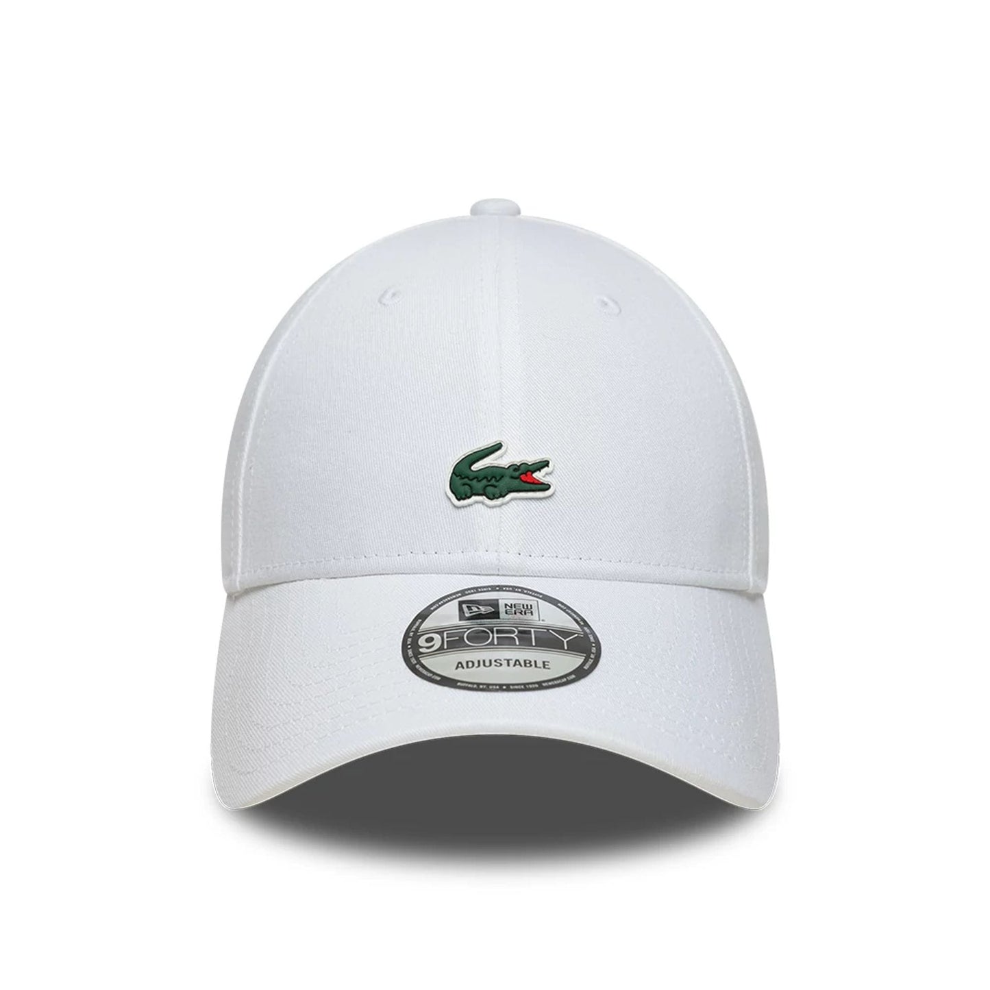 Pictured is this Lacoste X New Era 9FORTY cap in white. 2