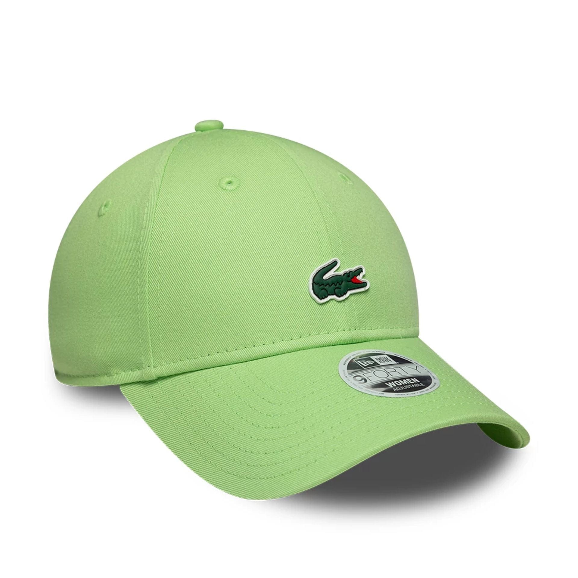 Pictured is this Womens Lacoste X New Era 9FORTY cap in pastel green. 3