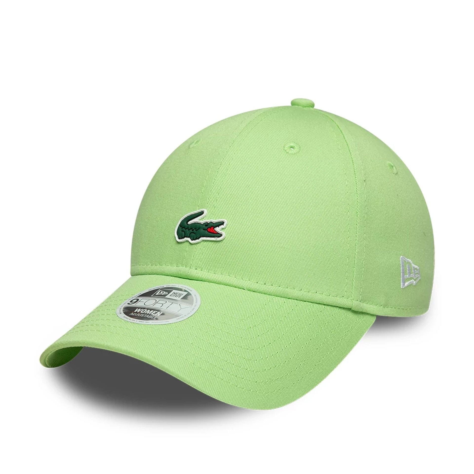 Pictured is this Womens Lacoste X New Era 9FORTY cap in pastel green. 1
