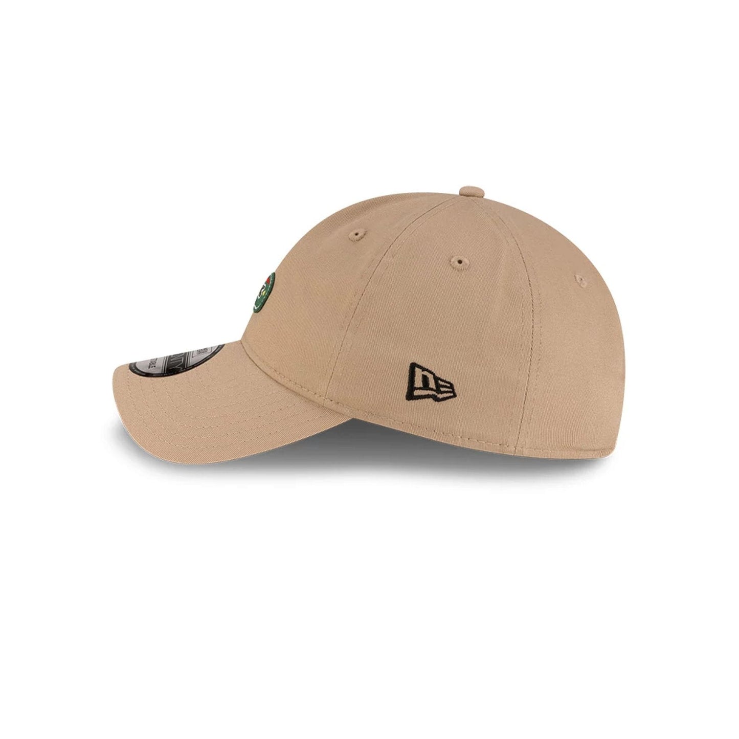 Pictured is this Lacoste X New Era Golf 9TWENTY cap in beige.  5