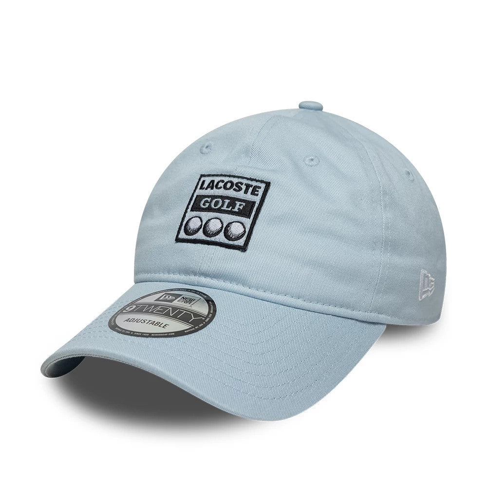 Pictured is this Lacoste X New Era Golf 9TWENTY cap in pastel blue. 3