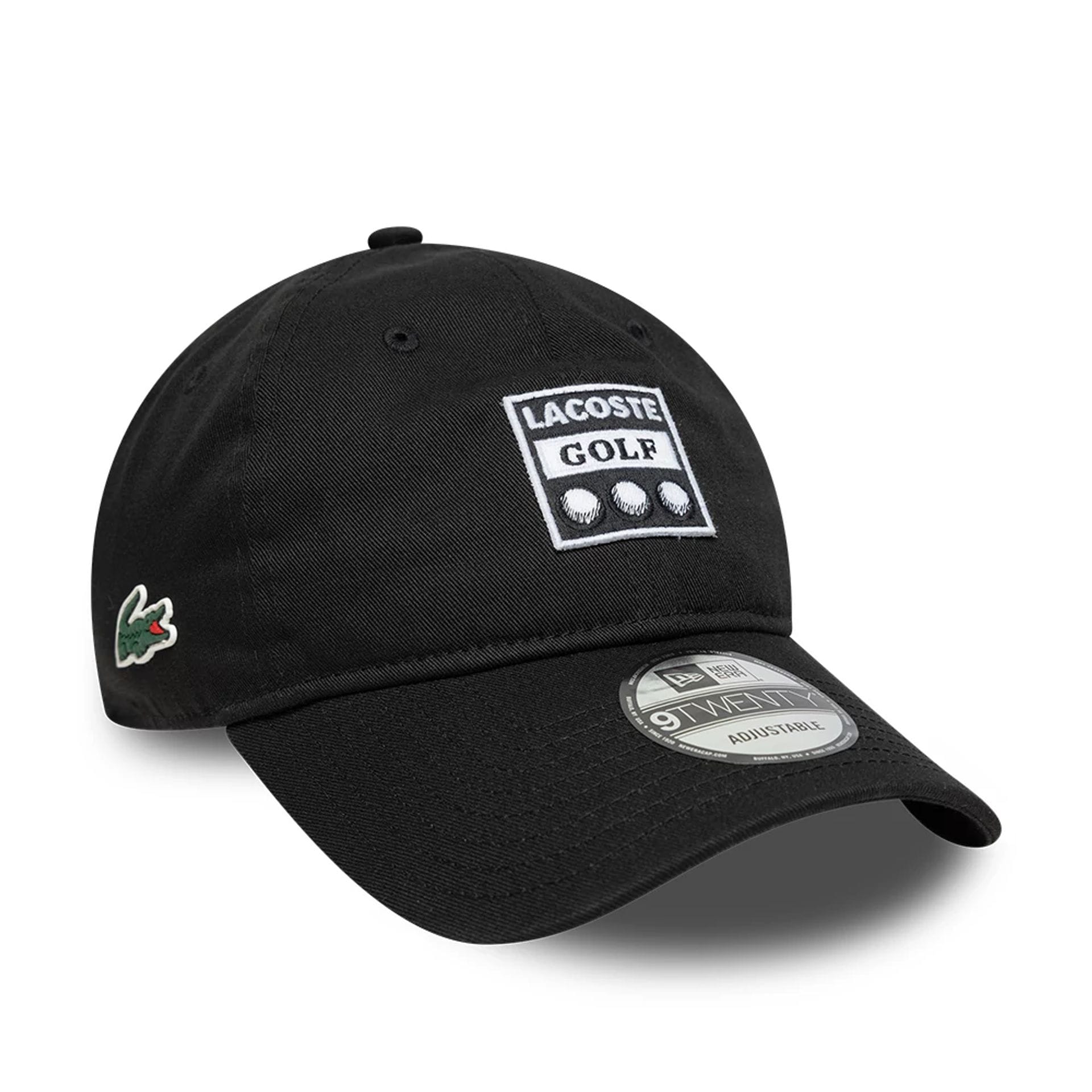 Lacoste Golf Black 9TWENTY Adjustable Cap | NEC EU