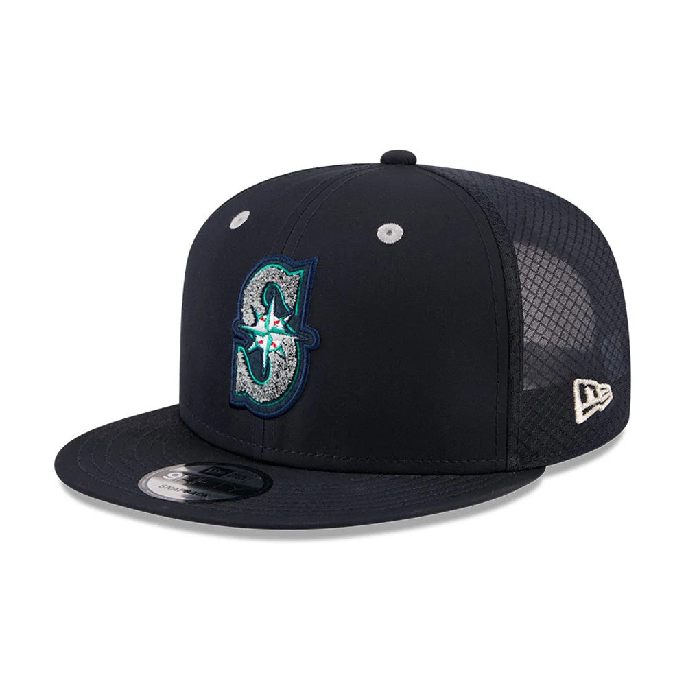 Pictured is this MLB All Star Game Seattle Mariners 9FIFTY Snapback cap in navy. 3