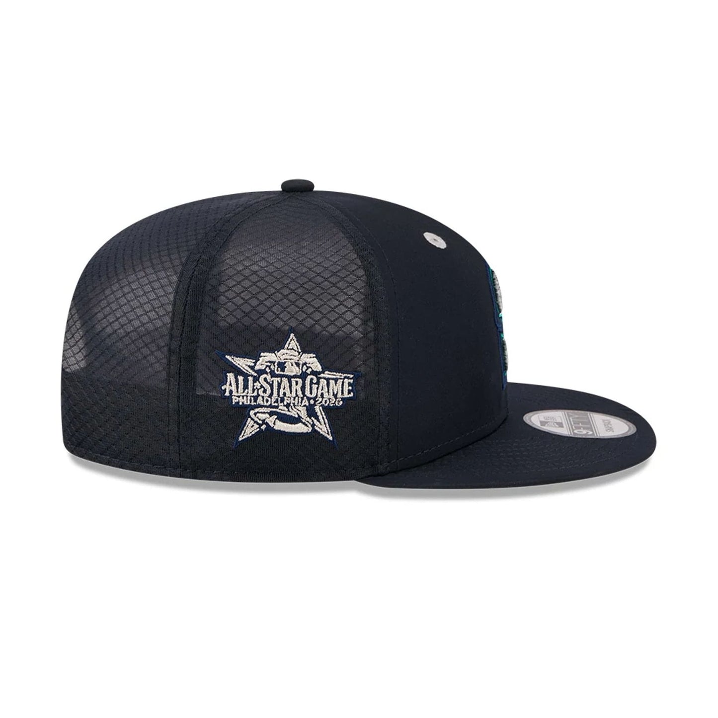 Pictured is this MLB All Star Game Seattle Mariners 9FIFTY Snapback cap in navy. 5