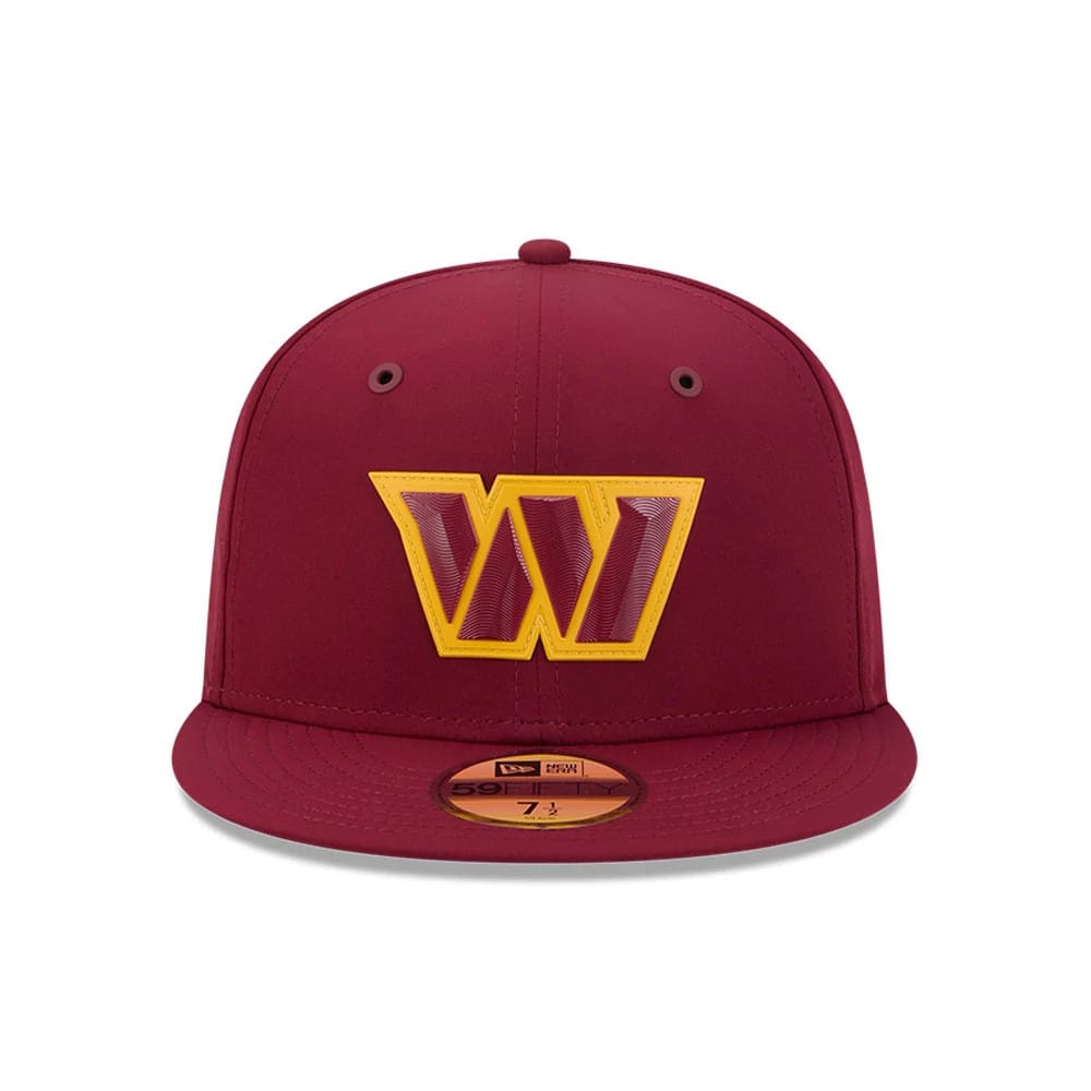 Pictured is this NFL Sideline 2026 Washington Commanders 59FIFTY Fitted cap in dark red. 3