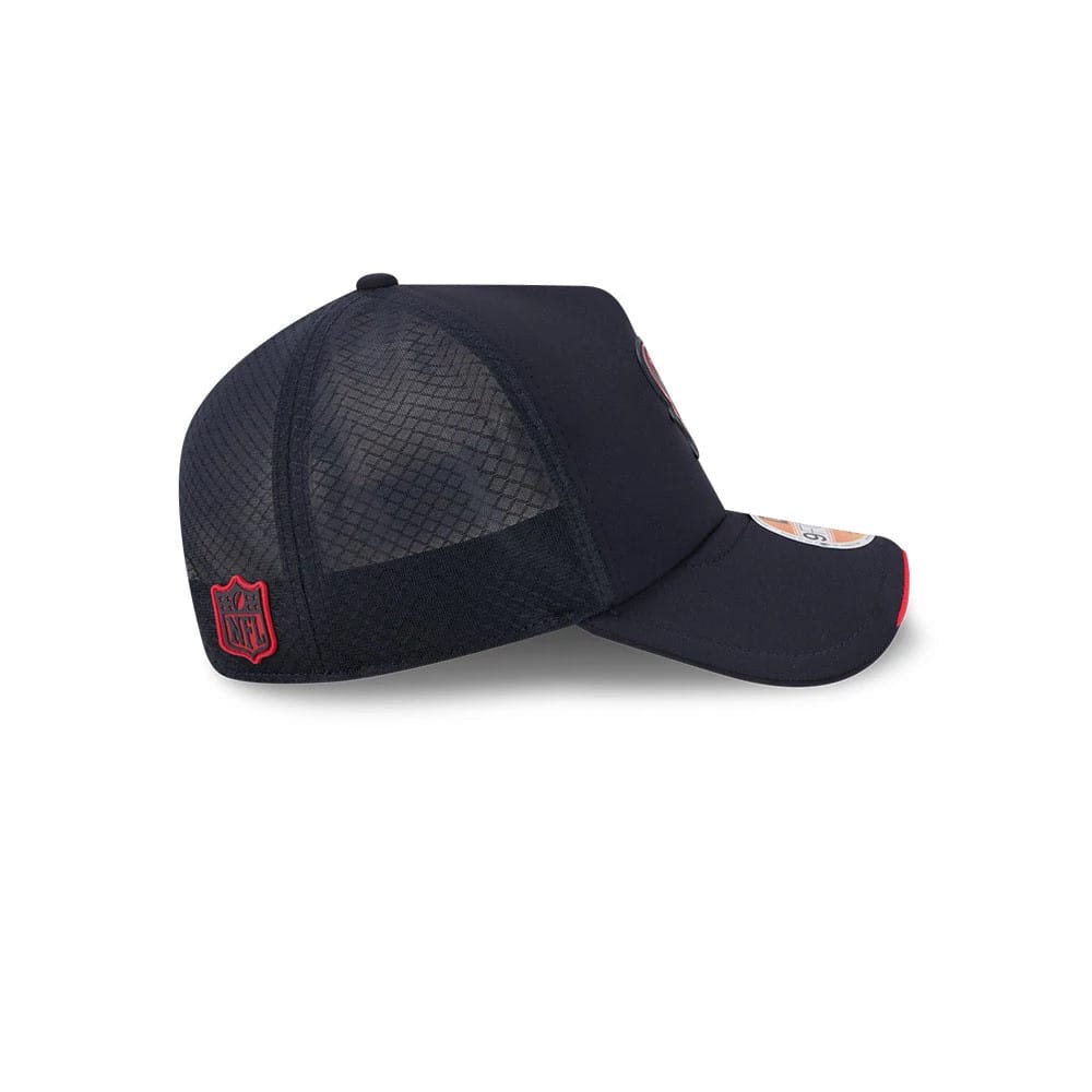 Pictured is this NFL Sideline 2026 Houston Texans 9FORTY Apex cap in navy. 5