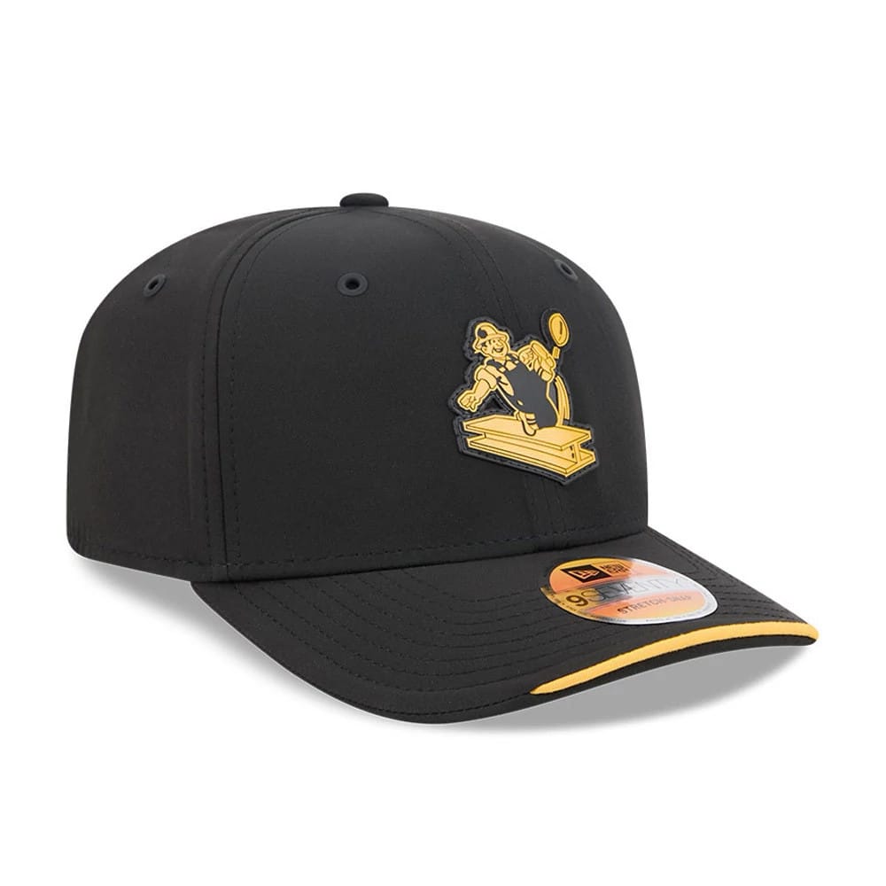 Pictured is this NFL Sideline 2026 Pittsburgh Steelers 9SEVENTY Stretch Snap cap in black. 3