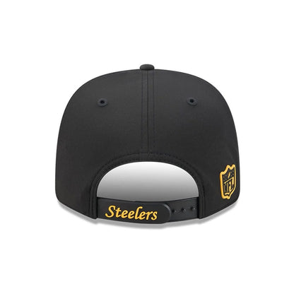 Pictured is this NFL Sideline 2026 Pittsburgh Steelers 9SEVENTY Stretch Snap cap in black. 5