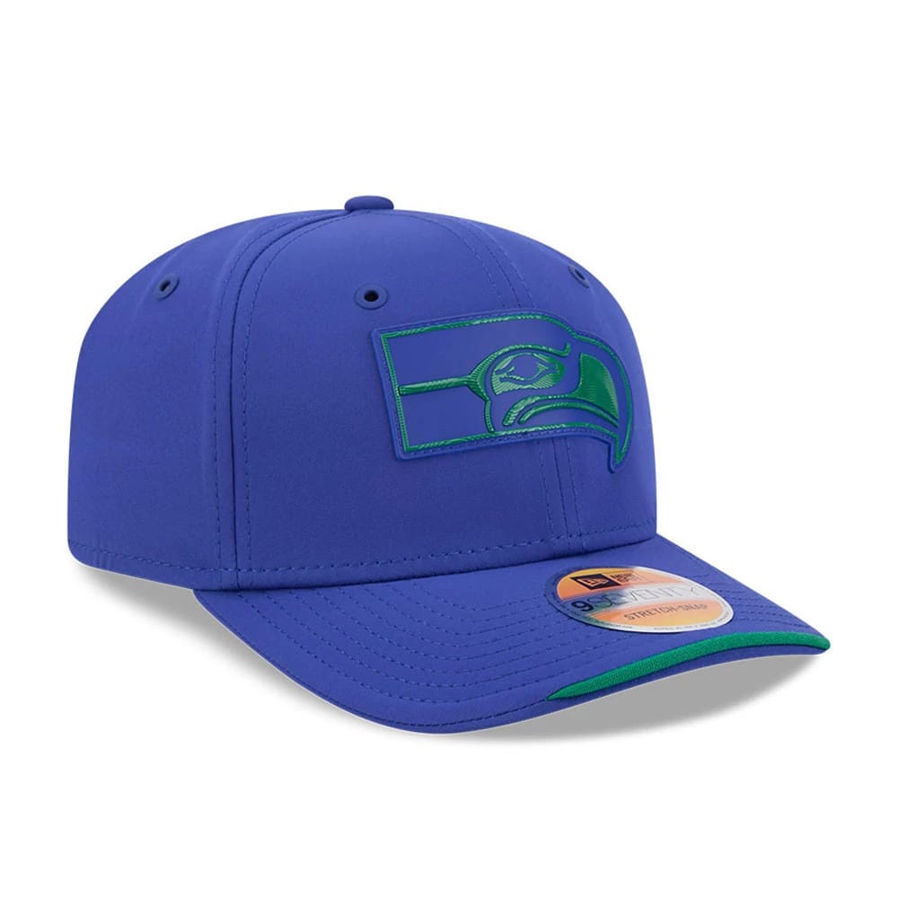 Pictured is this NFL Sideline 2026 Seattle Seahawks 9SEVENTY Stretch Snap cap in blue. 3