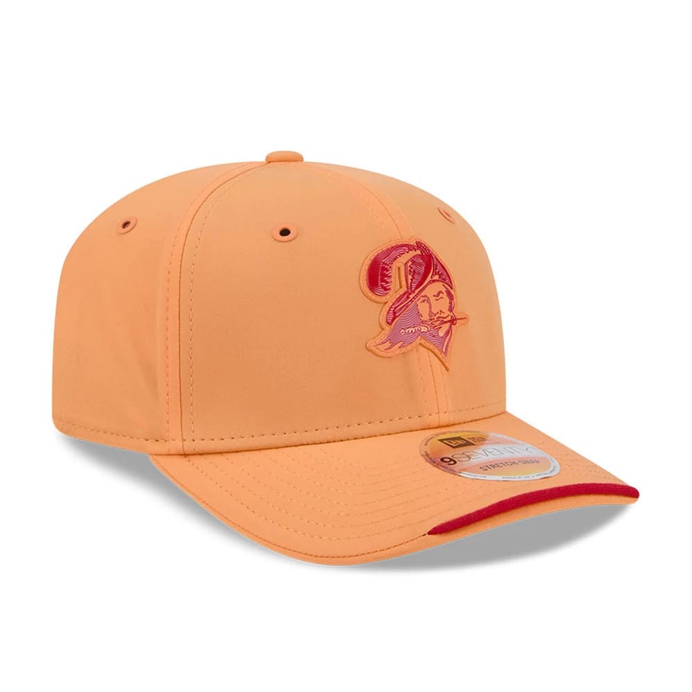 Pictured is this NFL Sideline 2026 Tampa Bay Buccaneers 9SEVENTY Stretch Snap cap in orange. 3