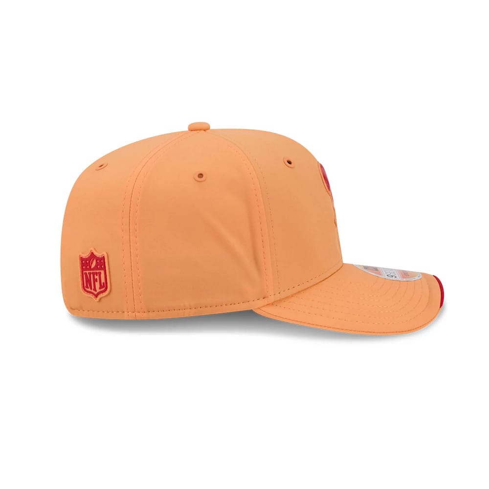 Pictured is this NFL Sideline 2026 Tampa Bay Buccaneers 9SEVENTY Stretch Snap cap in orange. 4