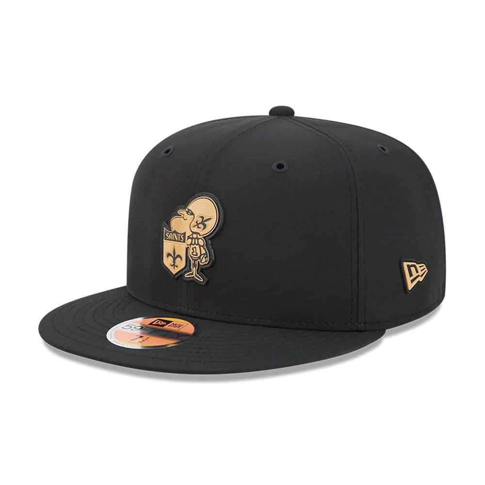 Pictured is this NFL Sideline 2026 New Orleans Saints 59FIFTY Fitted cap in black. 1