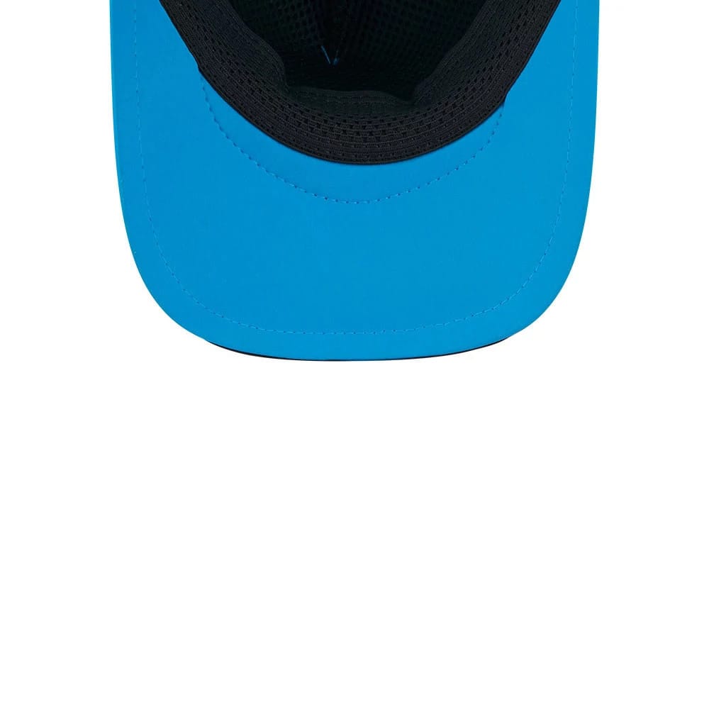 Pictured is this NFL Sideline 2026 Carolina Panthers 9FORTY Apex cap in blue. 7