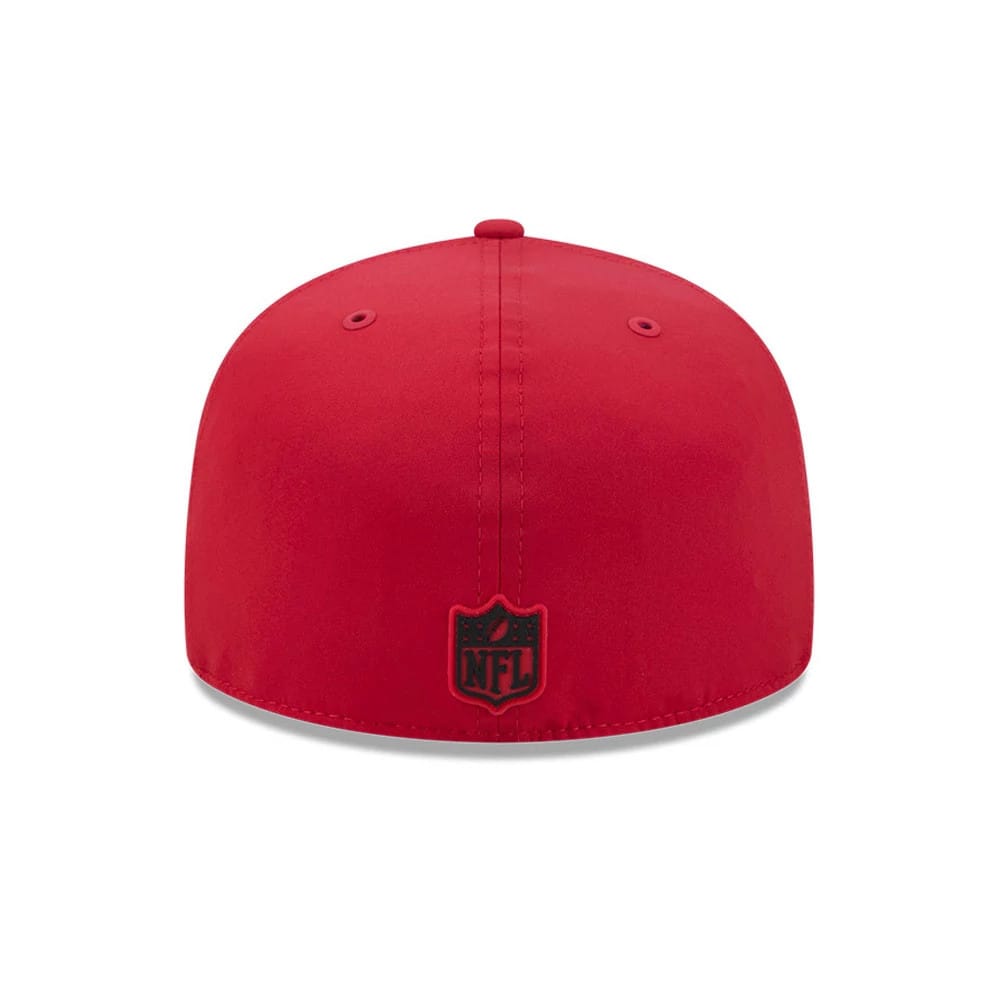 Pictured is this NFL Sideline 2026 San Francisco 49ers 59FIFTY Fitted cap in red. 5