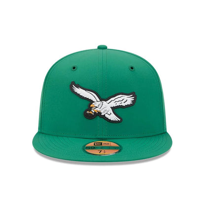 Pictured is this NFL Sideline 2026 Philadelphia Eagles 59FIFTY Fitted cap in Green. 2
